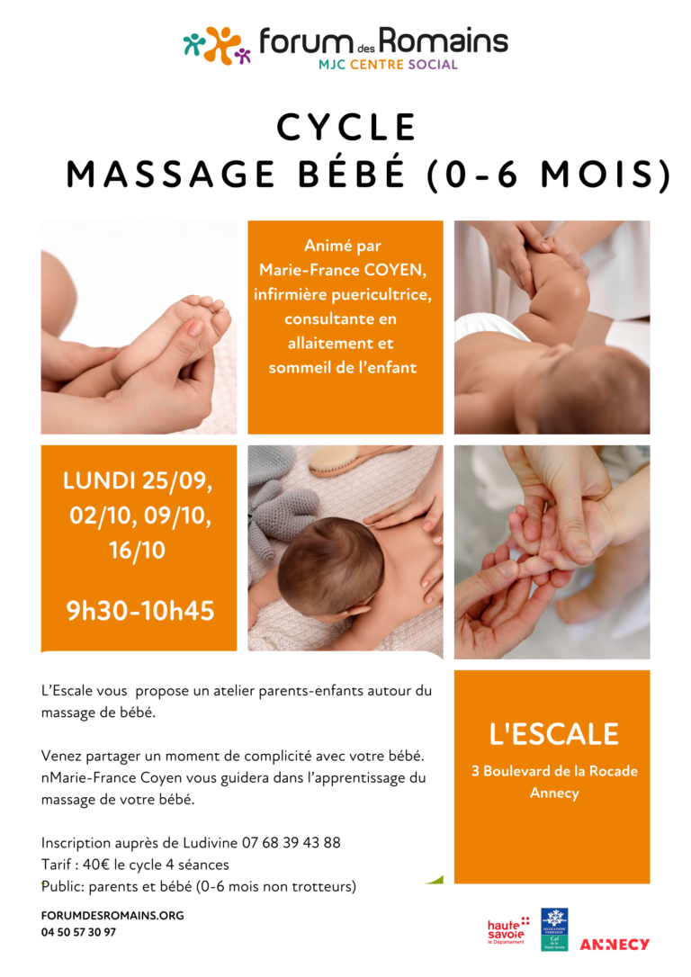 Cycle massage bébé 0-6 mois COMPLET